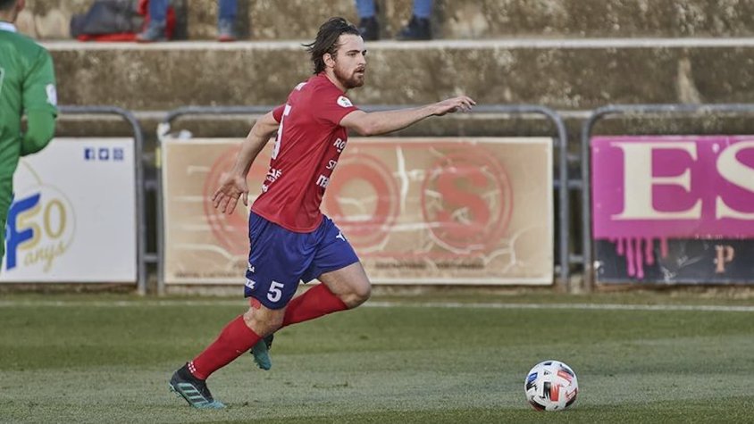 Lluís Aspar en el partit del passat cap de setmana amb l'Olot