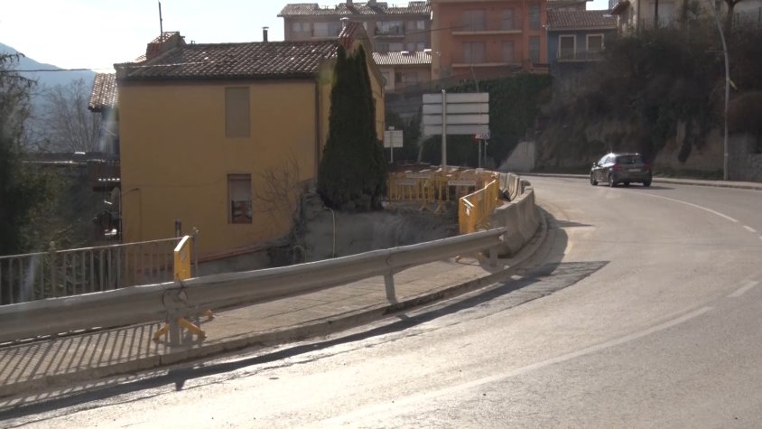 Estat actual del tram després de les actuacions executades a causa de l'esllavissada