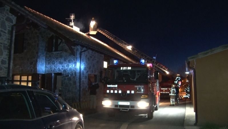 Un moment de l'actuació dels Bombers aquest dissabte a Molló