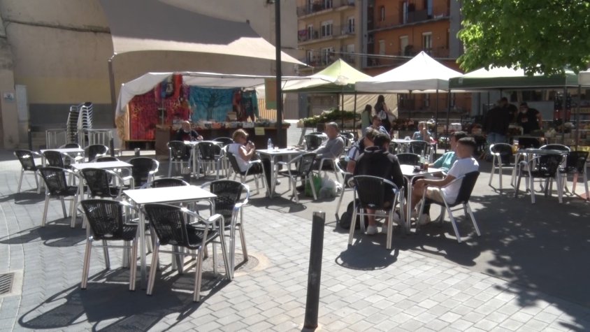 Les terrasses queden plenes durant bona part de la tarda