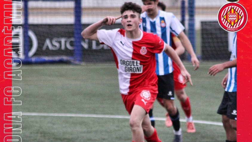 Joel Roca és jugador d'etapa Cadet però s'ha convertit en un habitual del Juvenil B del Girona FC