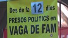 Òmnium Cultural fa memòria a tothom dels dies de vaga de fam dels presos polítics 