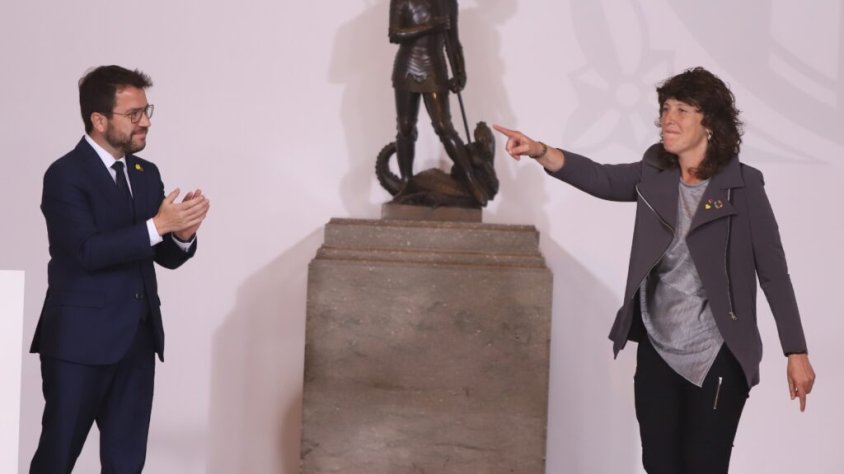 La consellera d’Acció Climàtica, Alimentació i Agenda Rural, Teresa Jordà, durant la possessió del càrrec al Palau de la Generalitat
