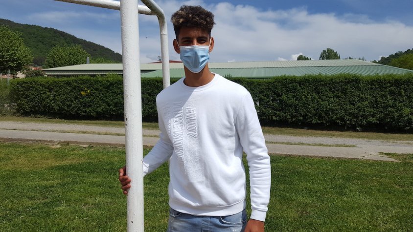 El futbolista Ilyas Chaira ha tornat a Ripoll després de la celebració de l'ascens amb l'Ibiza