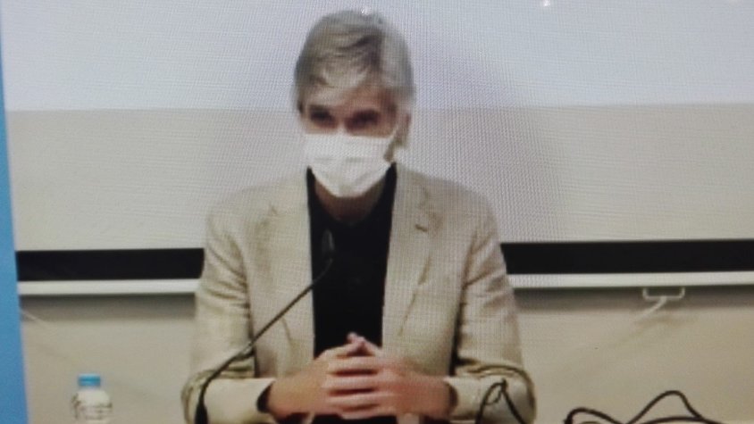 El conseller Argimon durant la roda de premsa de seguiment del pla de vacunació