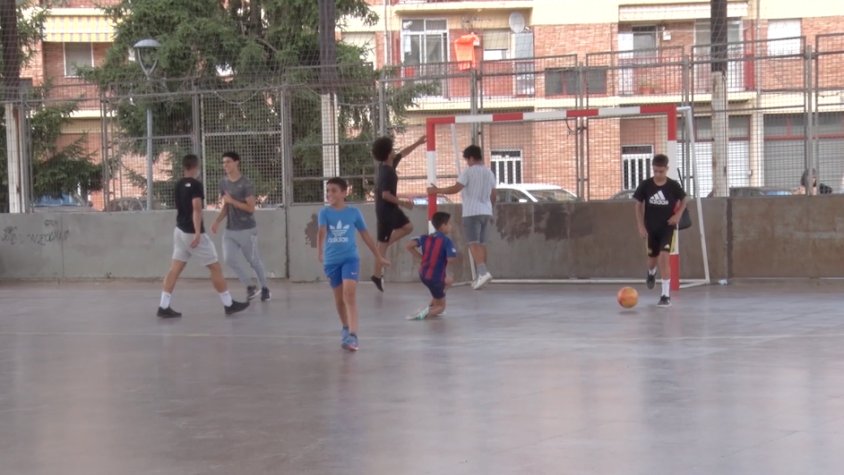 El lleure a les places es va reprendre a la pista de Sant Pere