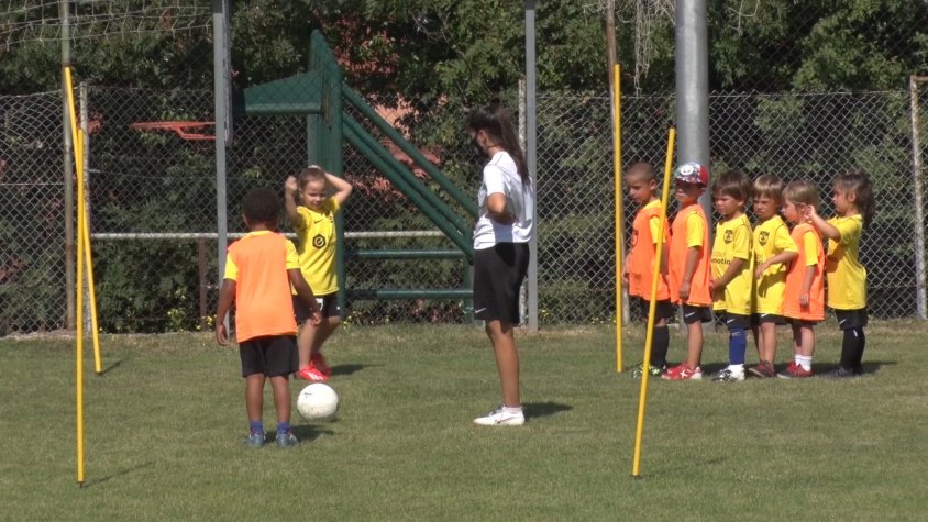 Els infants durant una jornada del campus