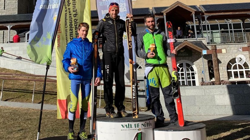 El podi masculí de la CronoNúria 2018