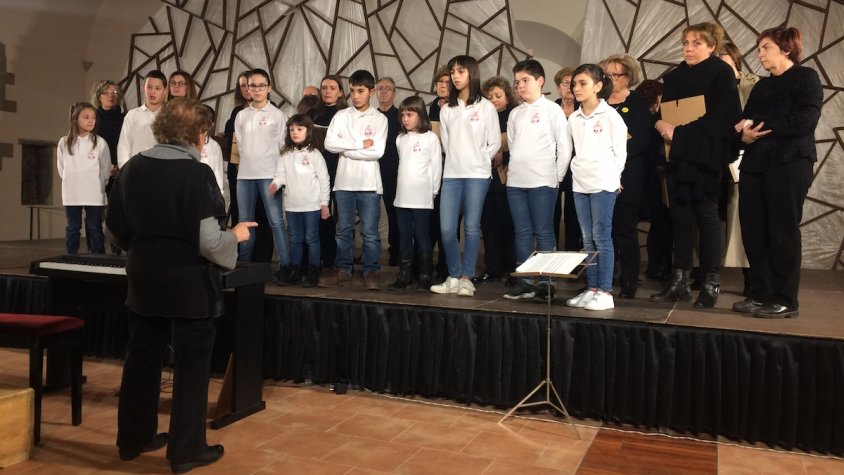 Les corals de Ripoll, unides pel concert de nadales