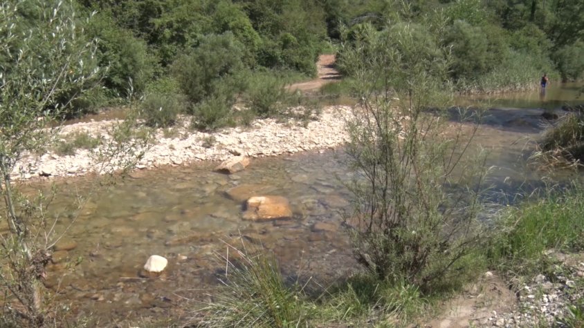 La Riera de Merlès és un dels espais més freqüentats durant la temporada d'estiu a Les Llosses