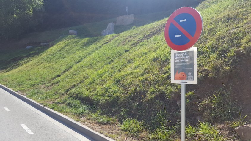 Un dels espais de Sant Joan on s'han instal·lat els cartells de la nova campanya