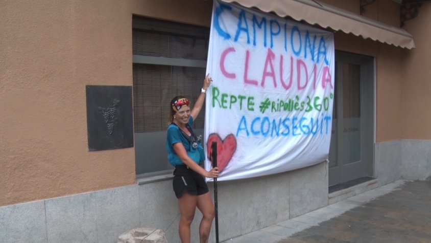 Clàudia Tremps quan va completar el repte Ripollès 360 que va realitzar l'any passat