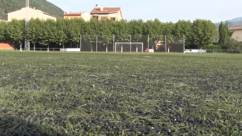 L'actual gespa del Camp Municipal d'Esports es va instal·lar fa uns dotze anys