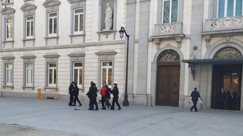 Moment de la detenció, a Madrid