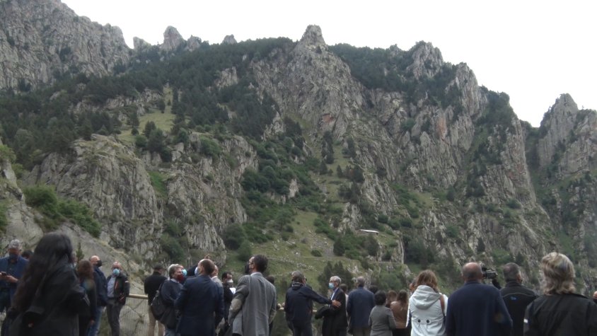 Visitants a Vall de Núria durant la Diada de Sant Gil