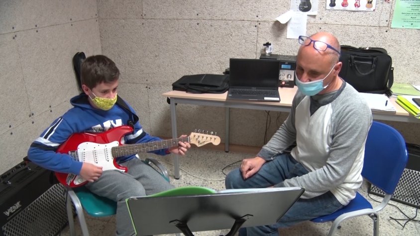 Classe de l'escola de música del passat curs 2020-2021