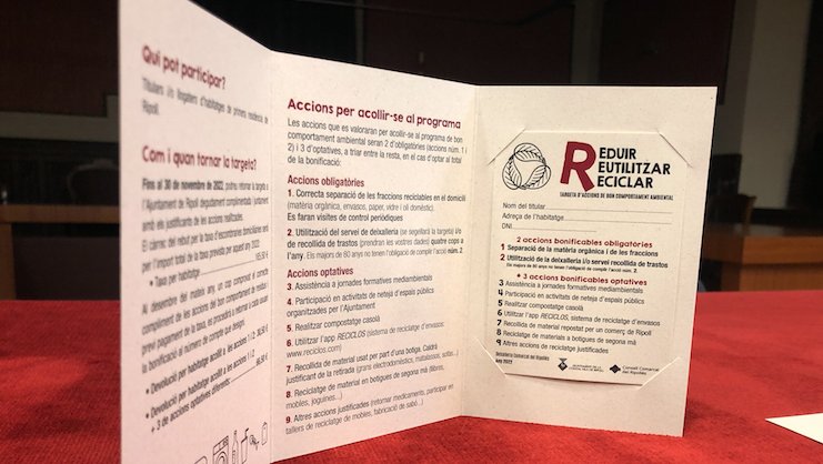 Tríptic explicatiu de la campanya impulsada per l’ajuntament