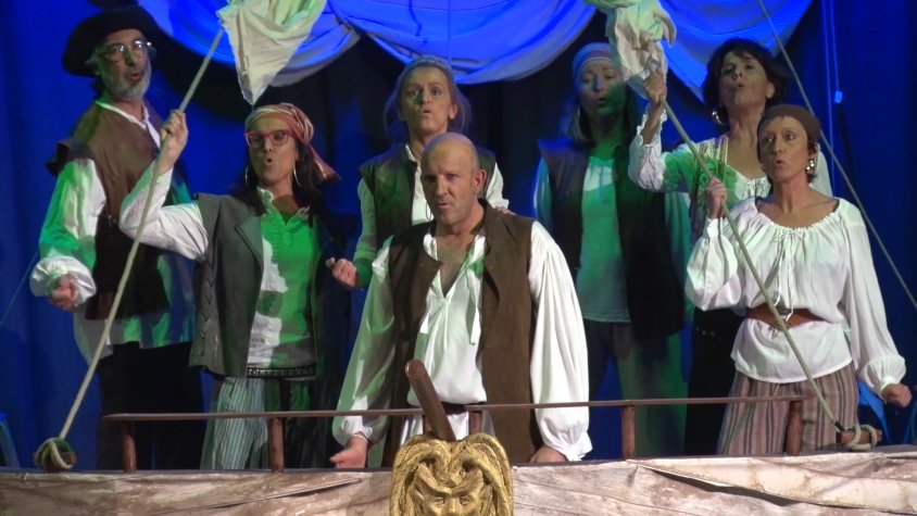 Actuació de Mar i Cel durant el Playback de Sant Joan de les Abadesses al Teatre Centre