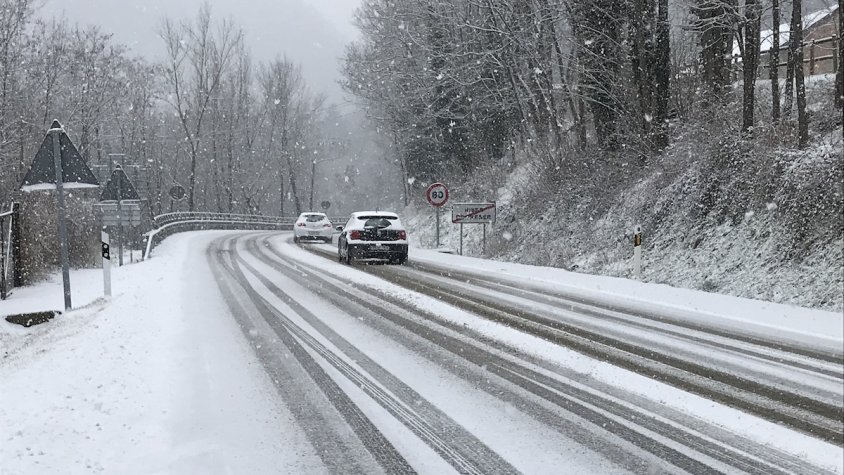 Nevada intensa aquest matí a Ribes de Freser
