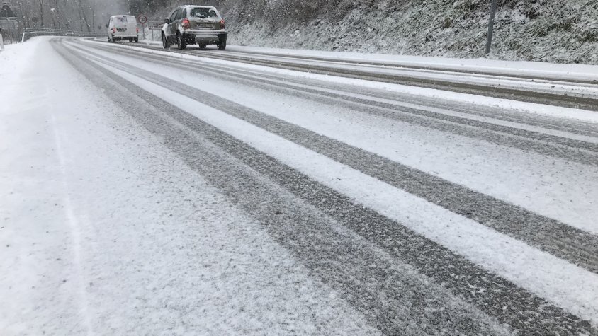 L'N-260 al seu pas per Ribes de Freser, aquest matí