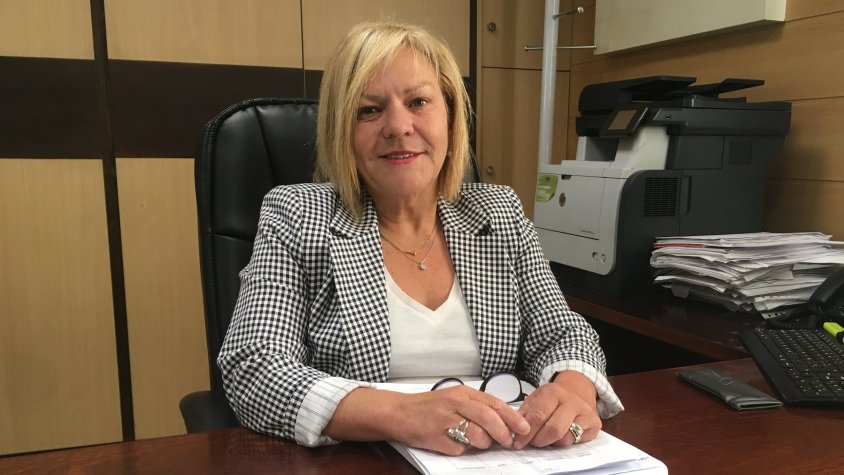 Manoli Vega, al despatx de la seva empresa