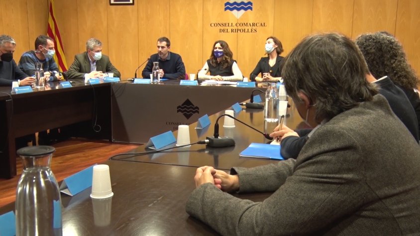 Trobada al Consell Comarcal del Ripollès amb la Consellera de la Presidència, Laura Vilagrà