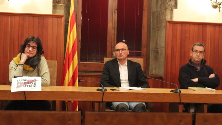 Part de l'equip de govern, durant el ple d'aquest dimarts