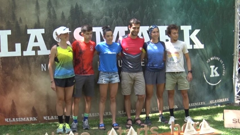 El podi masculí i femení de la distància de 24 quilòmetres de la Trail Ulldeter