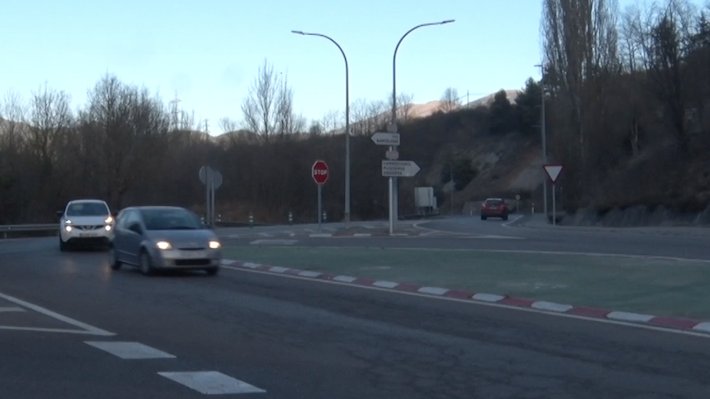 Encreuament a l'accés nord de Ripoll