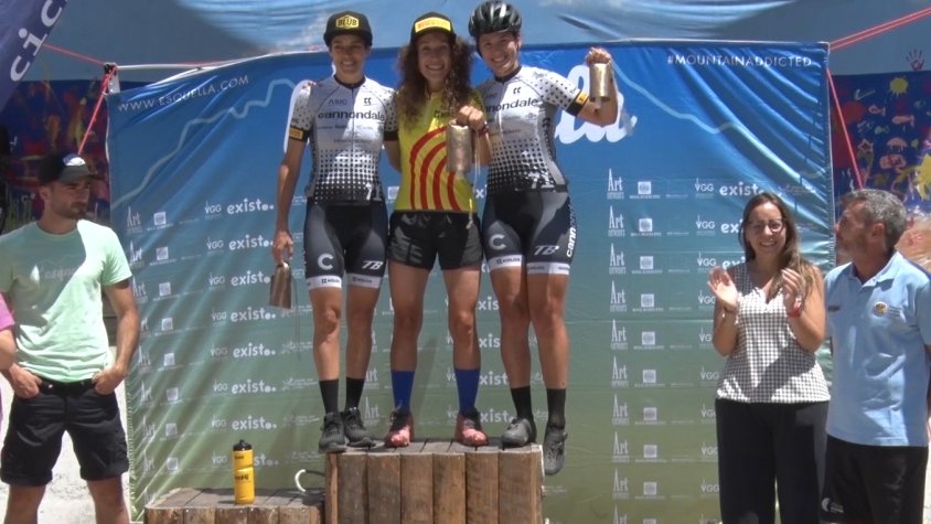 El podi femení de la quarta prova de la Copa Catalana Marató.