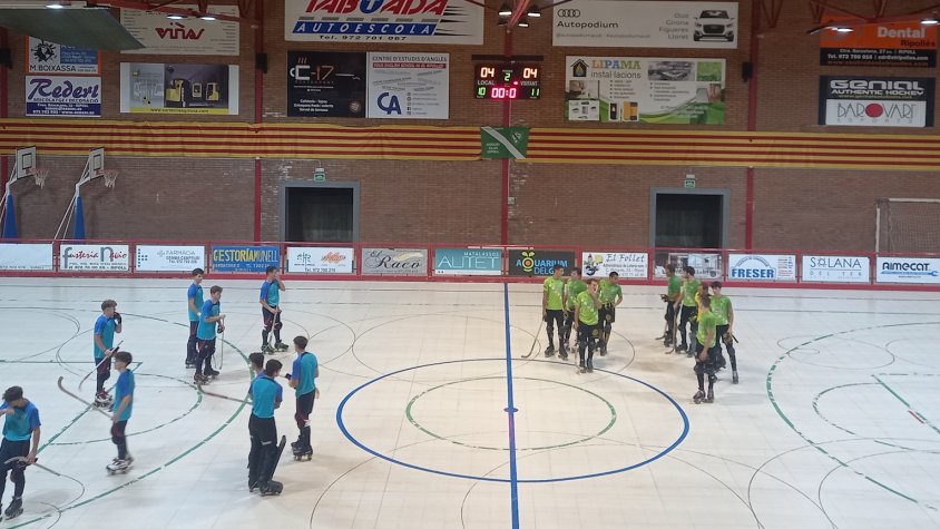 Un cop acabat el partit amistós entre el Ripoll i el Barça