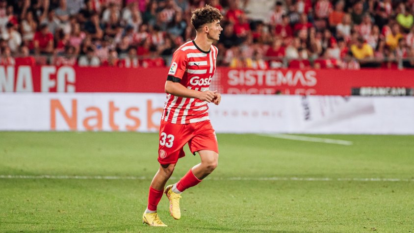 El debut de Joel Roca a primera divisió a l'estadi Montilivi de Girona