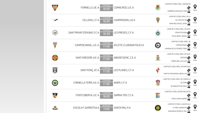 Comença la Tercera Catalana de futbol