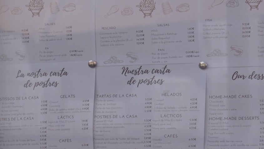 El preu dels menús diaris han pujat per fer front a la situació d'inflació