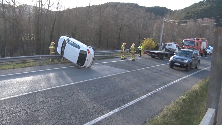 Accident de trànsit produït l'any 2020 al Ripollès