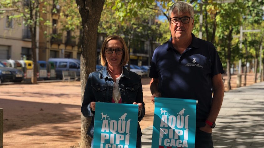 Maria Dolors Vilalta i Jordi Reolid a la presentació de la campanya