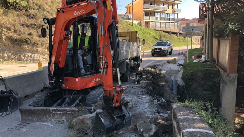 Obres al pont del torrent de la font de la Puda de Sant Joan | Judit Lechón