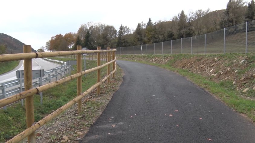 Tram de la via verda inaugurat recentment entre Sant Joan de les Abadesses i Sant Pau de Segúries