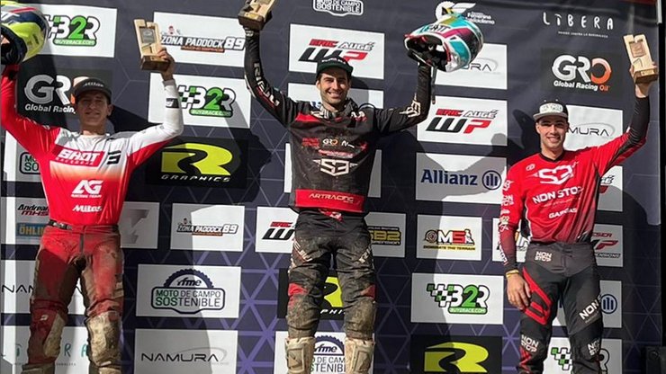 Francesc Moret al podi de la penúltima prova del Campionat d'Espanya