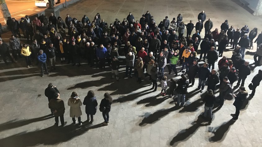 Concentració a Ripoll per rebutjar l'inici del judici del procés