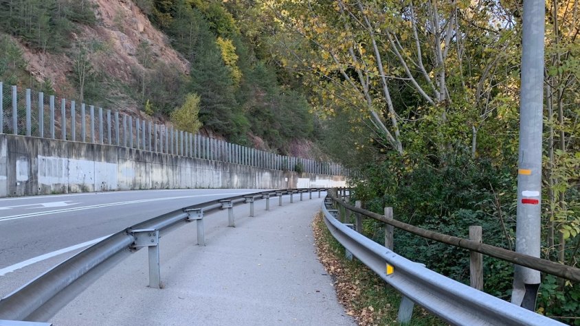 Tram del camí de Sant Quintí que comptarà amb la via ciclista