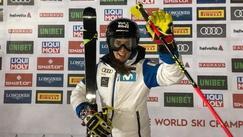 Núria Pau, feliç després del seu debut en un mundial