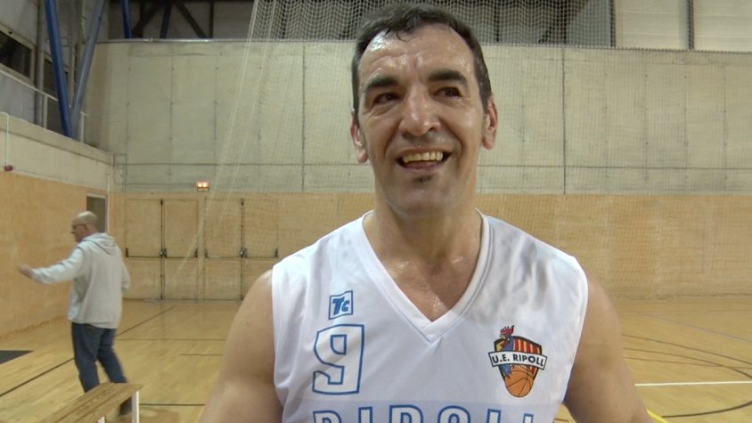 Sebas Mas després del darrer partit de la UE Ripoll