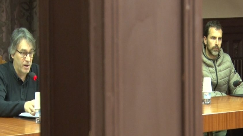 Jordi Munell i Joaquim Colomer al ple municipal