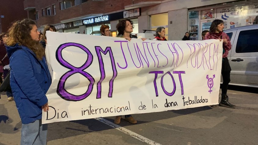 Manifestació convocada a Ripoll amb motiu del 8M