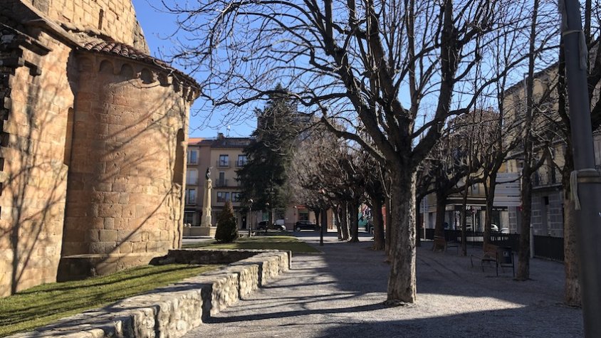 Plaça Clavé de Sant Joan de les Abadesses, un dels punts que es millorarà
