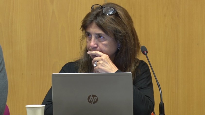 Dolors Costa, consellera al Consell Comarcal, en una sessió plenària