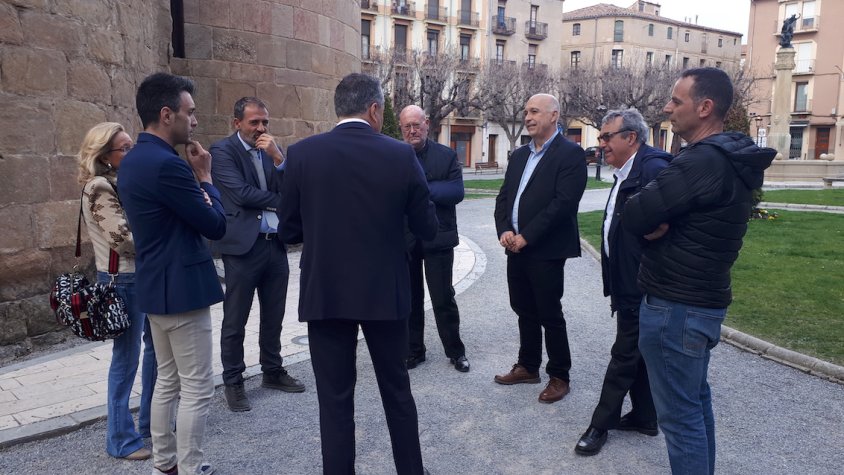 Visita del secretari general d’Infraestructures de l’Estat, Xavier Flores, a Sant Joan