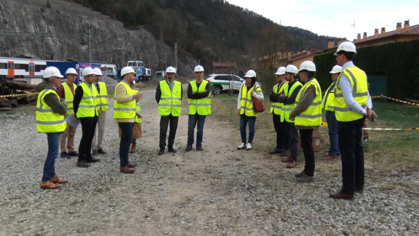 Visita d’obres al nou taller de manteniment ferroviari de Ripoll