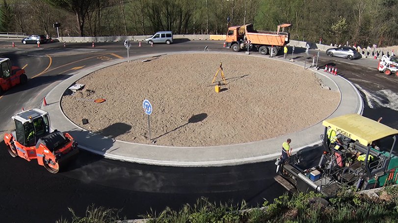 Les obres de la rotonda nord- oest de Ripoll